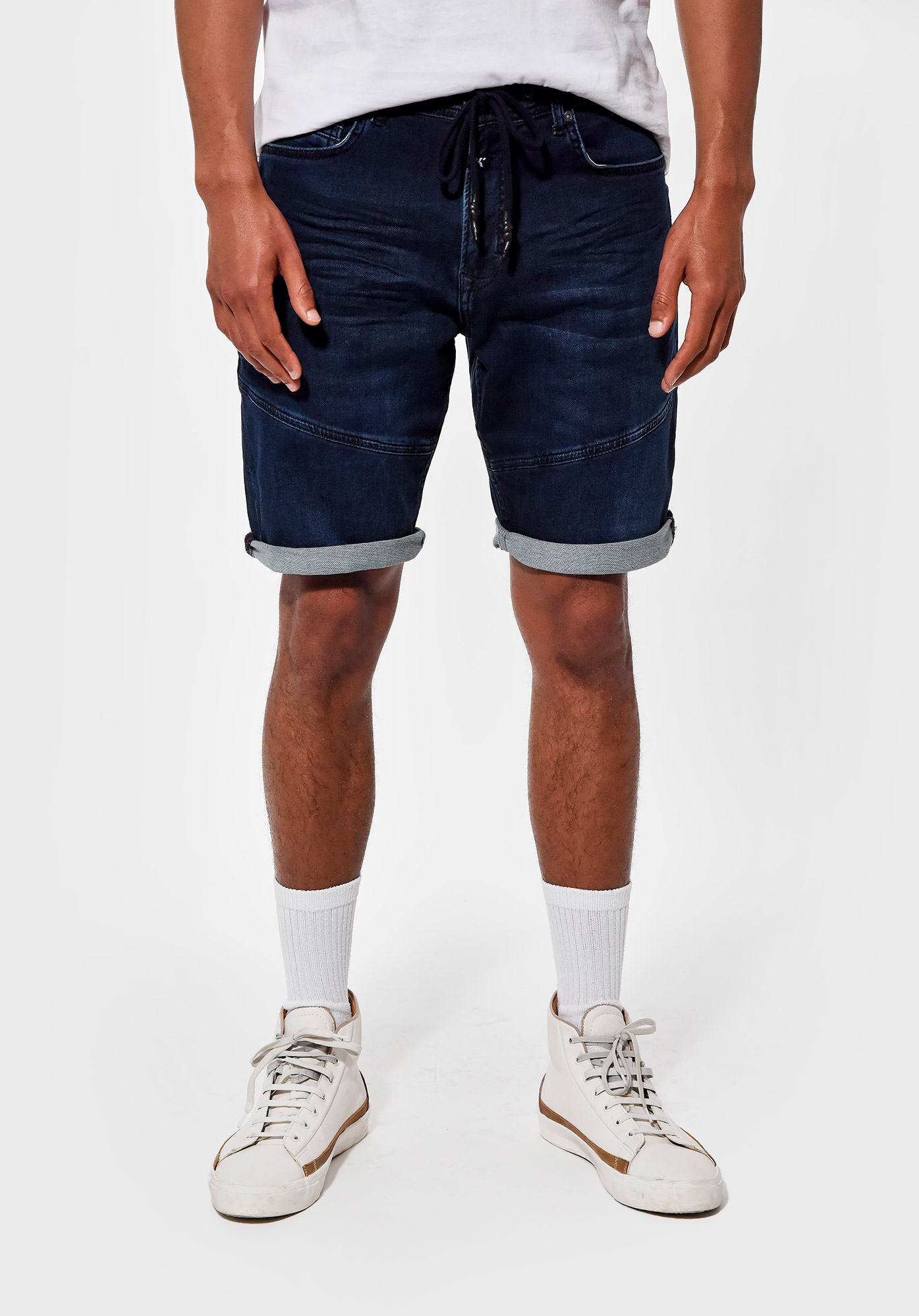 Men's faded blue denim tapered Bermuda shorts Akos - Kaporal