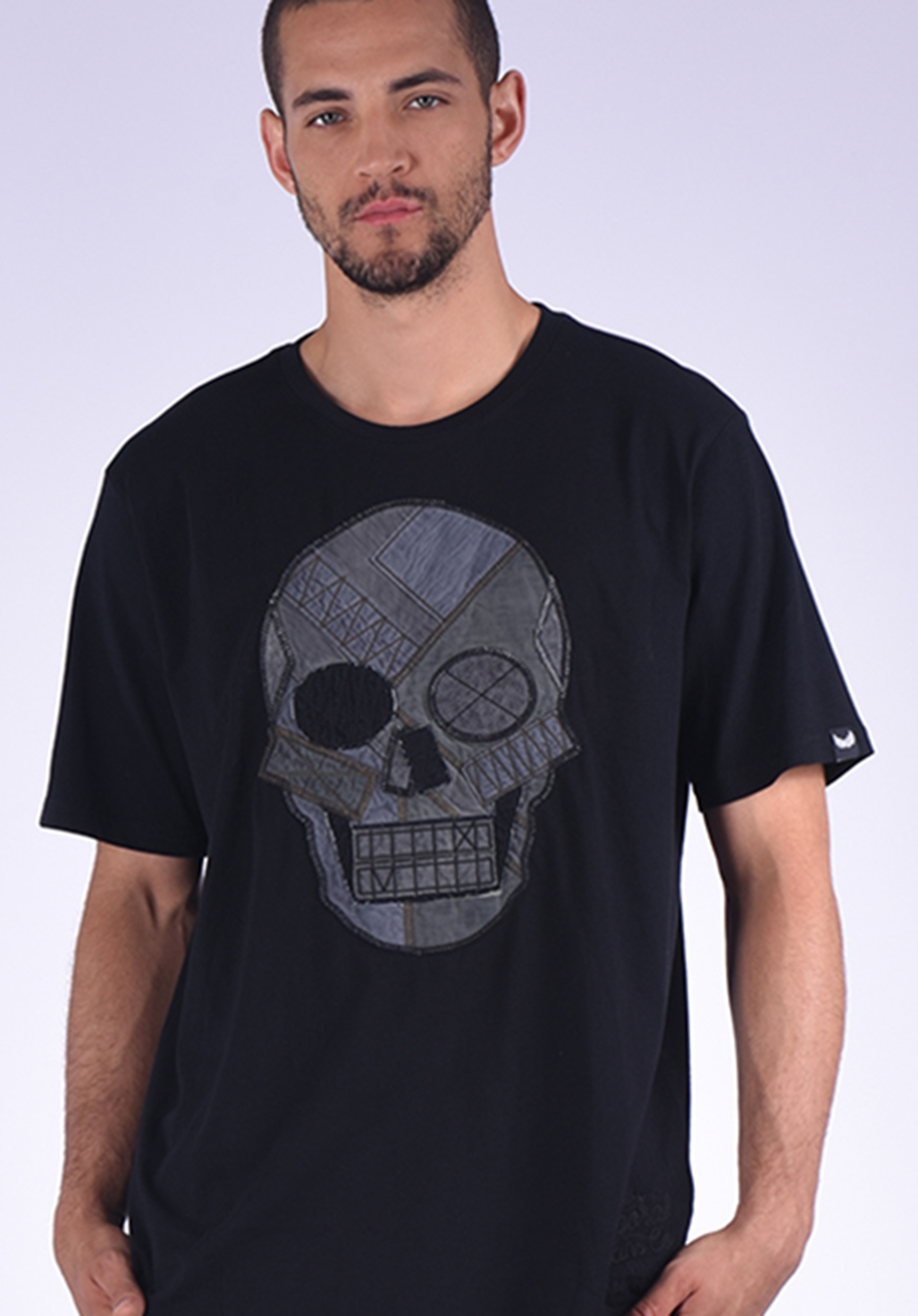 Embossed skull embroidery T-shirt Born - Kaporal