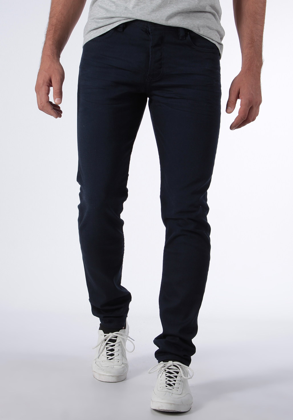 Dark blue tapered-cut stretch jeans Jarod - Kaporal