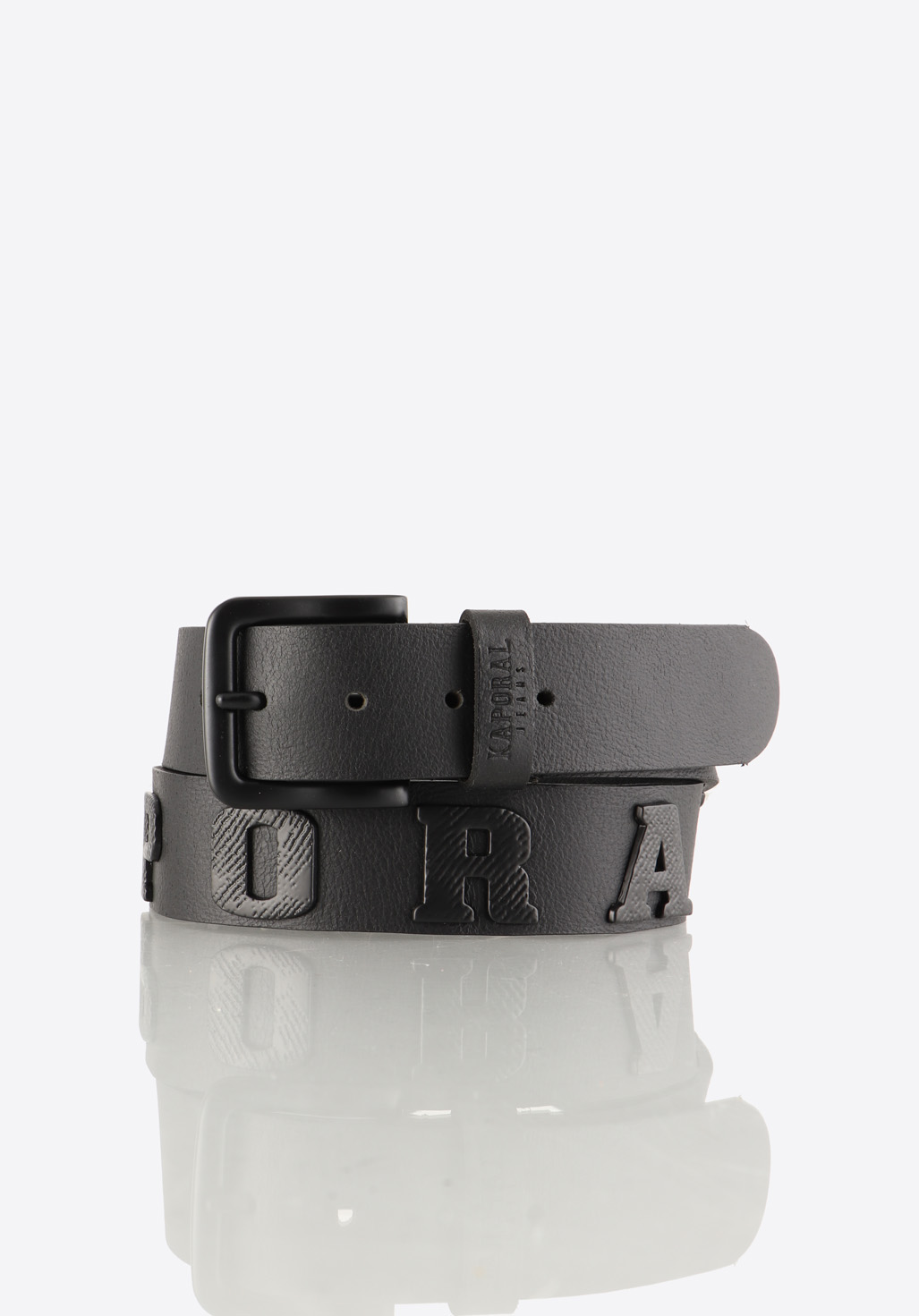 Men s black leather belt Keplo - Kaporal