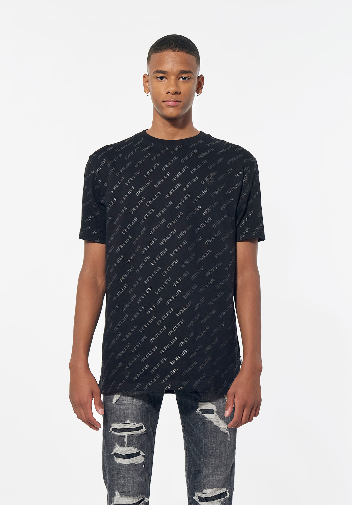 Men s black T shirt Limbo Kaporal