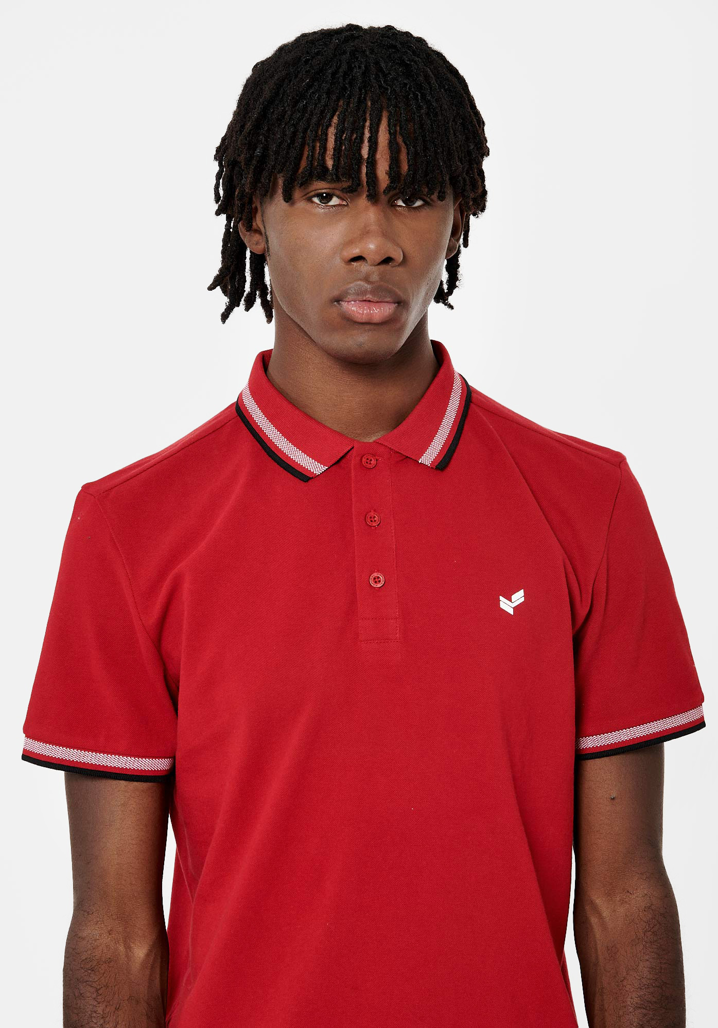 Men s red 100 organic cotton polo shirt Rayoc Kaporal