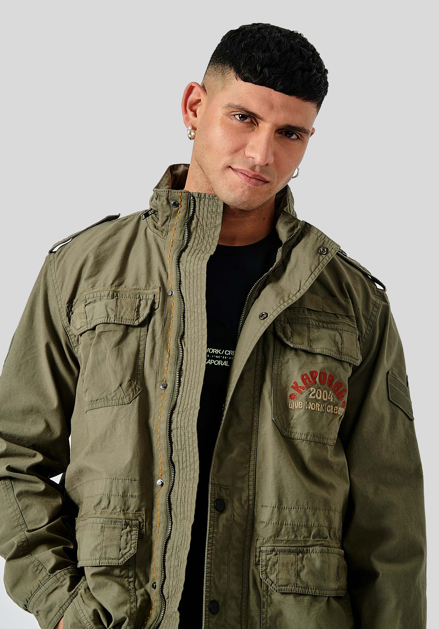 Men s khaki jacket Rich Kaporal