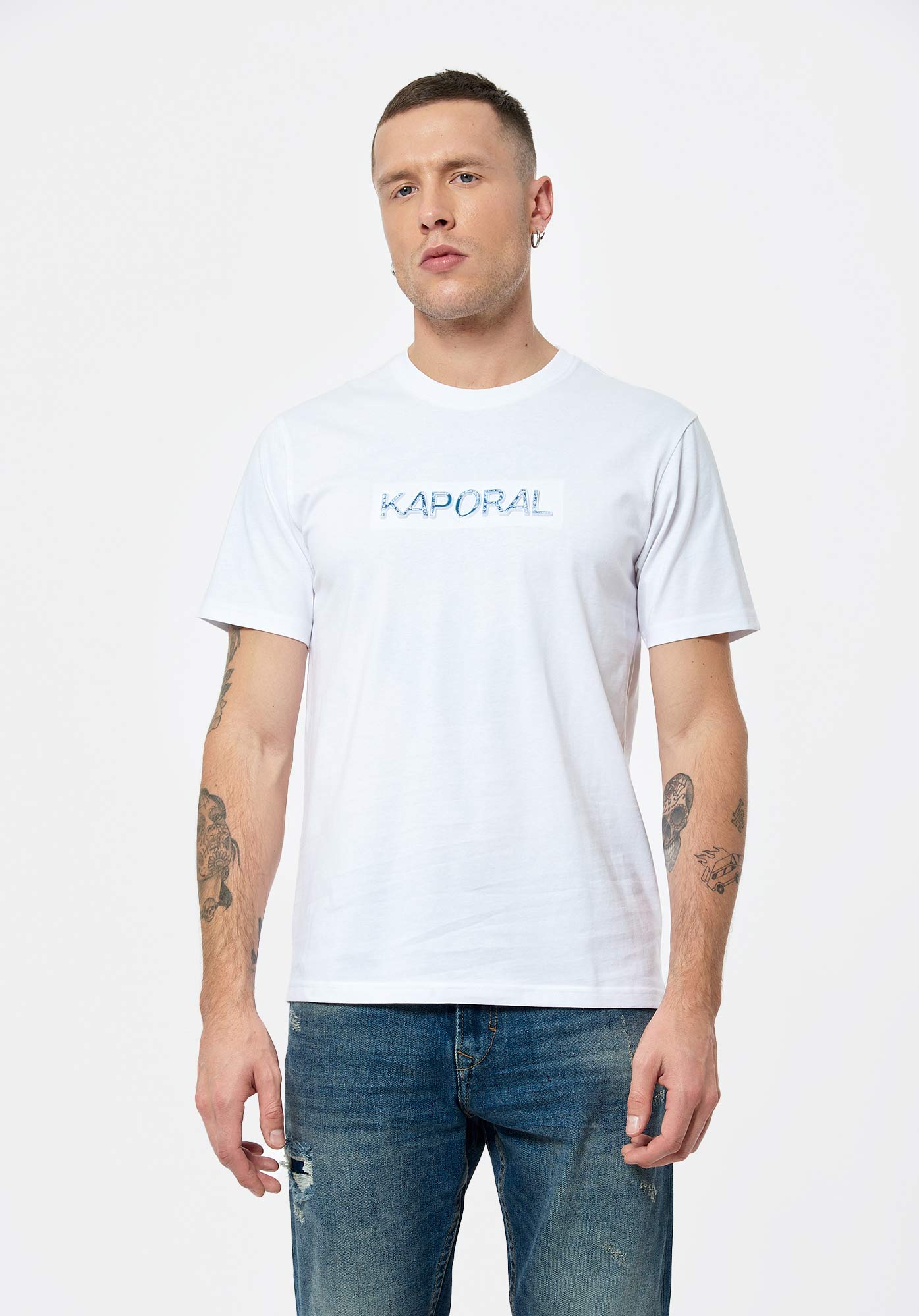 T-shirt blanc Homme en 100% coton Siko - Kaporal