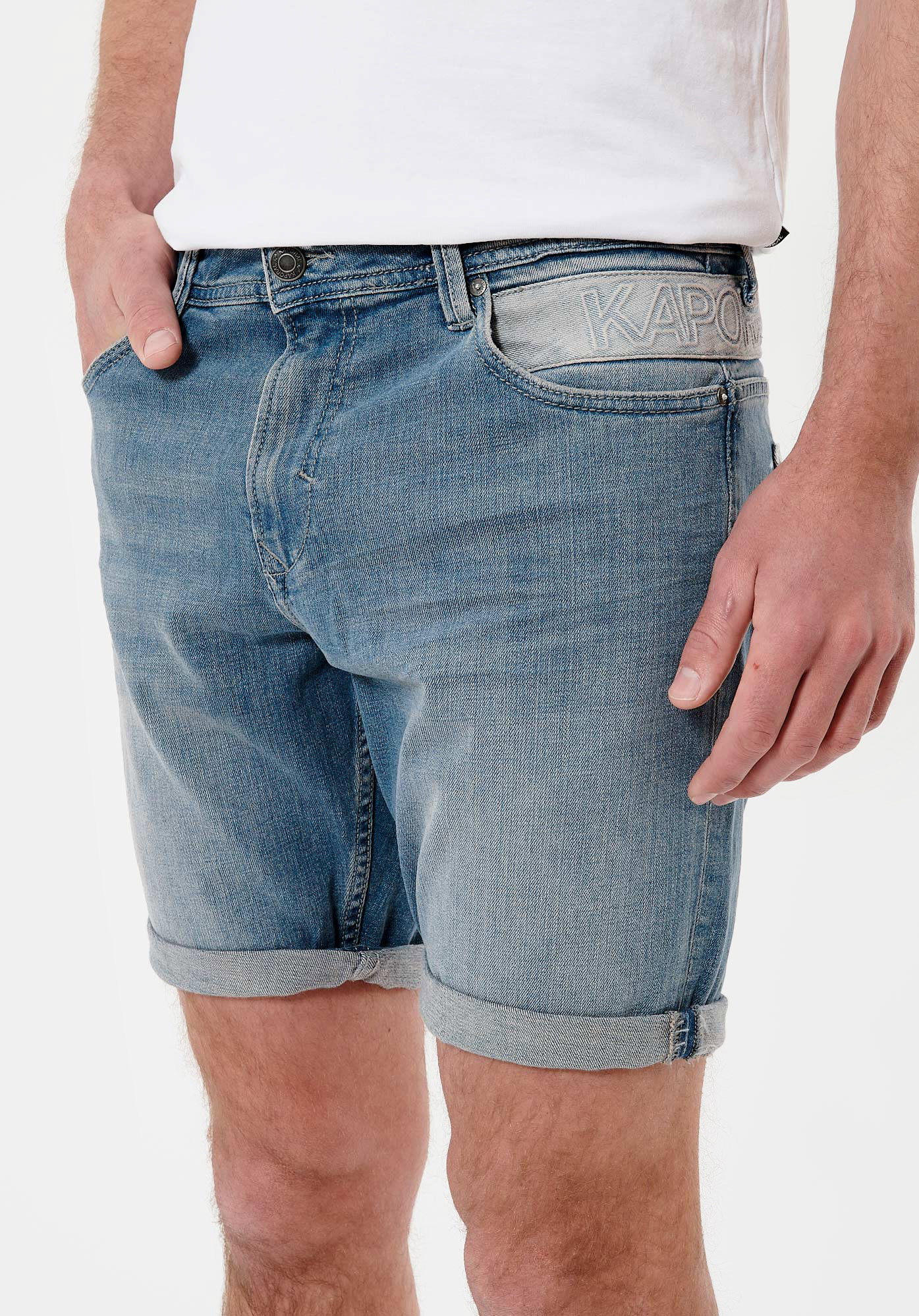 Men s straight fit denim shorts Talbo Kaporal