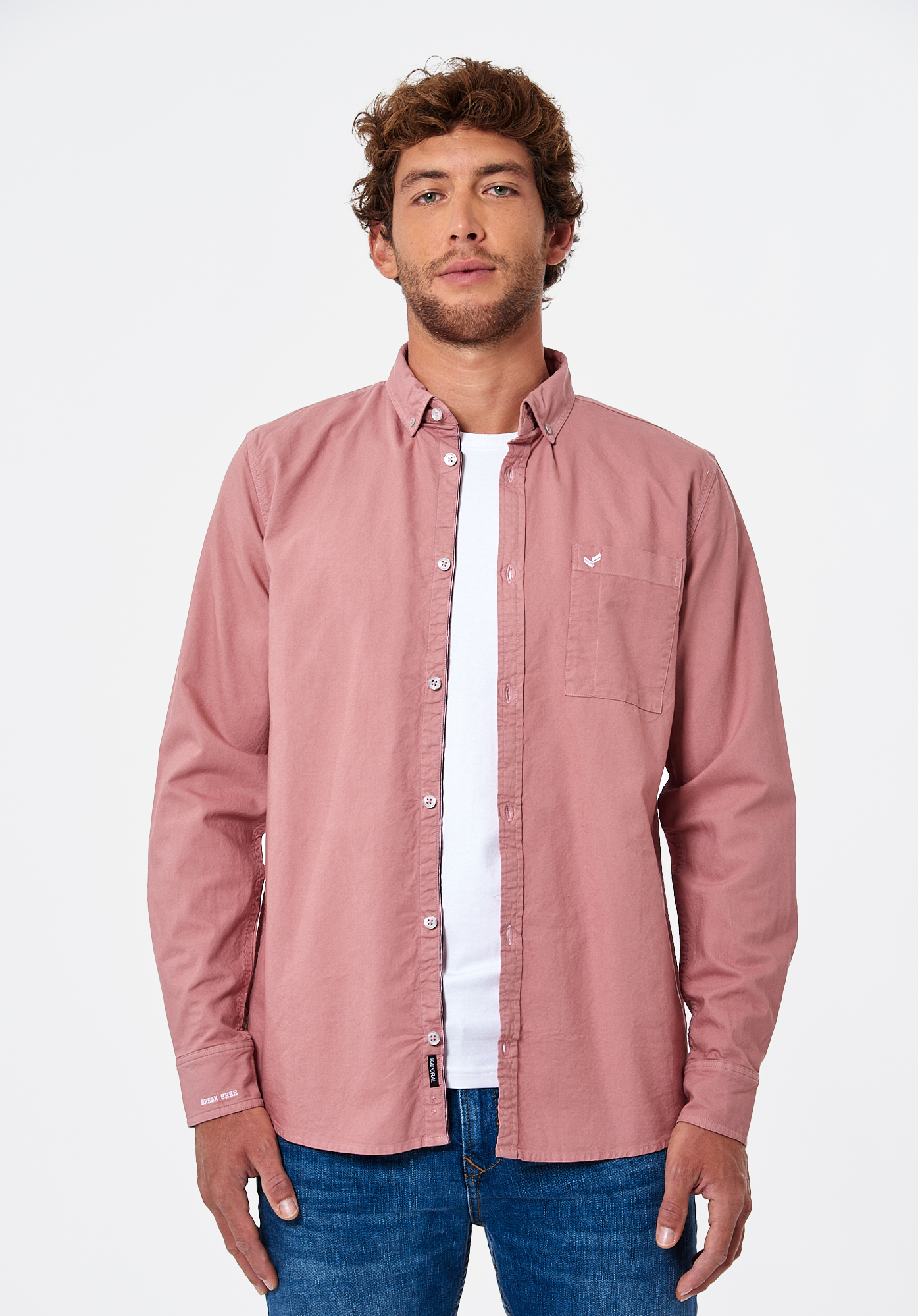 Chemise homme vieux sale rose