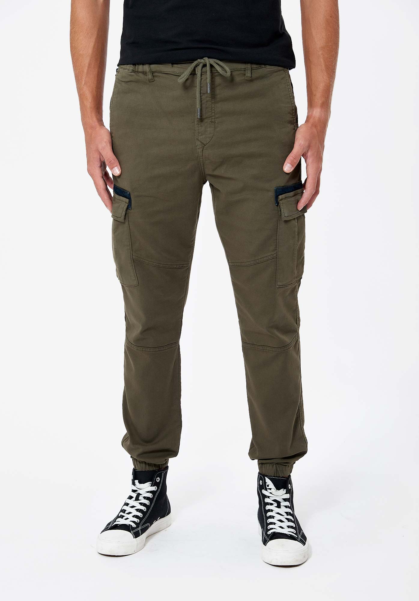 Pantalon cargo kaki Homme Alki - Kaporal