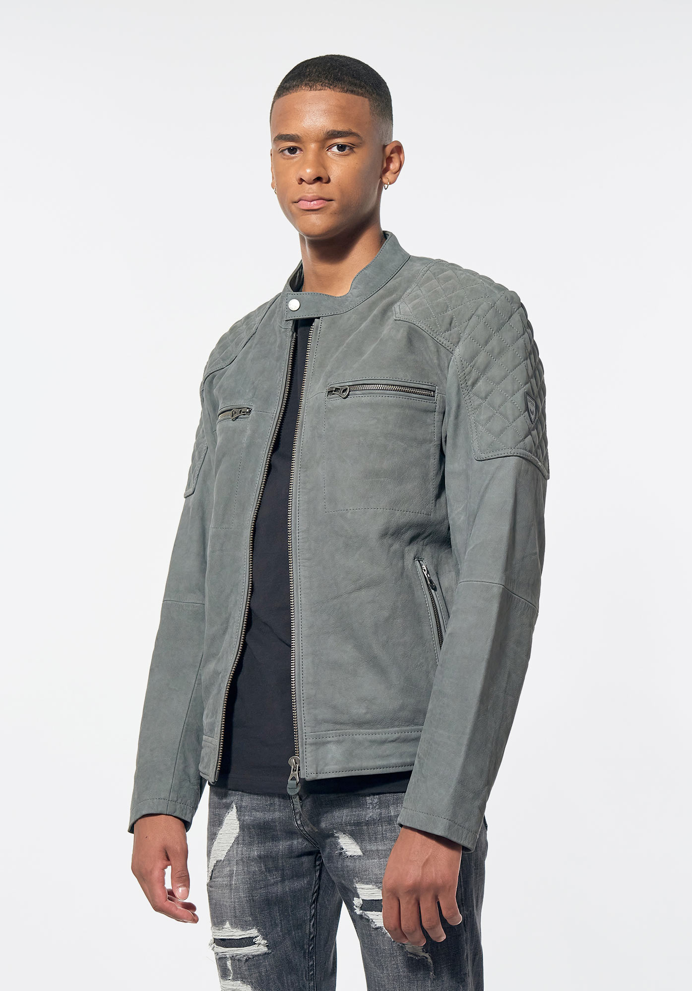 Veste cuir kaporal sale homme