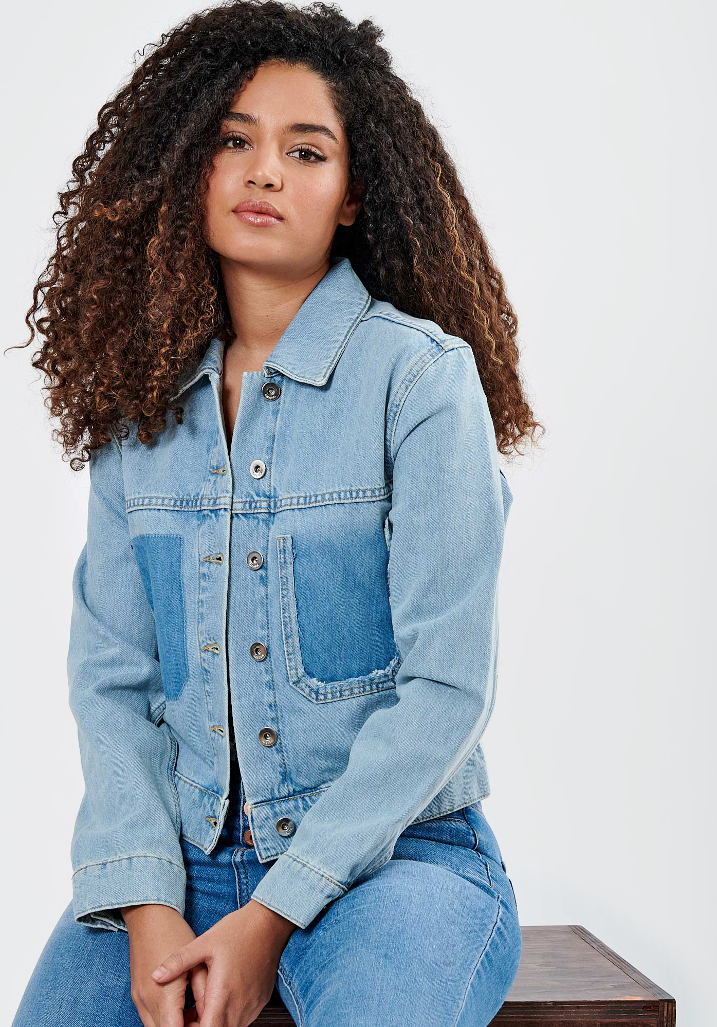 Veste en sales jean femme kaporal