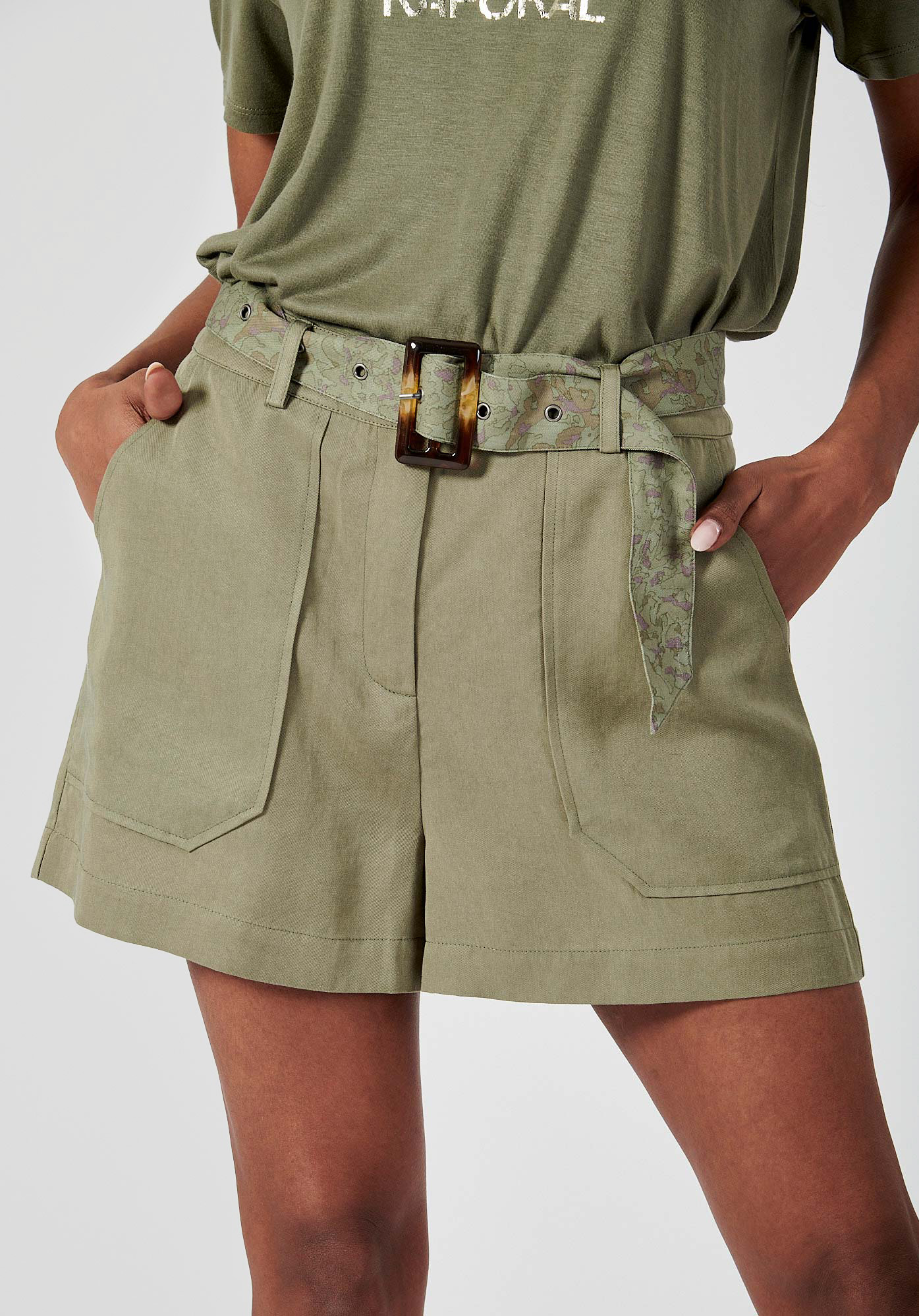 Short kaki femme Codi Kaporal