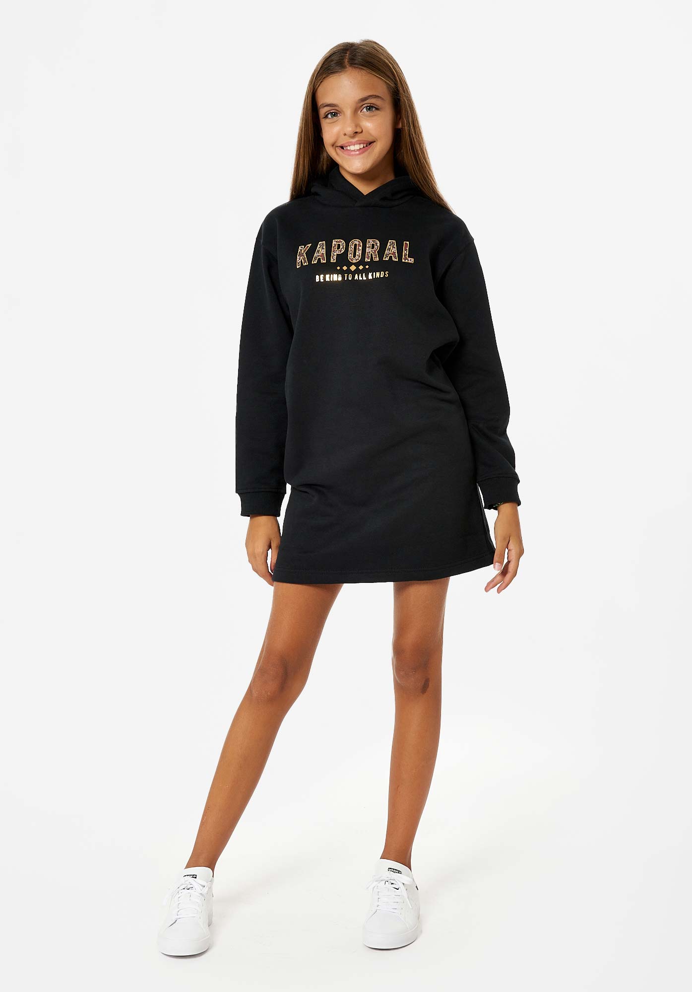 Robe sweat noire Fille Elia Kaporal