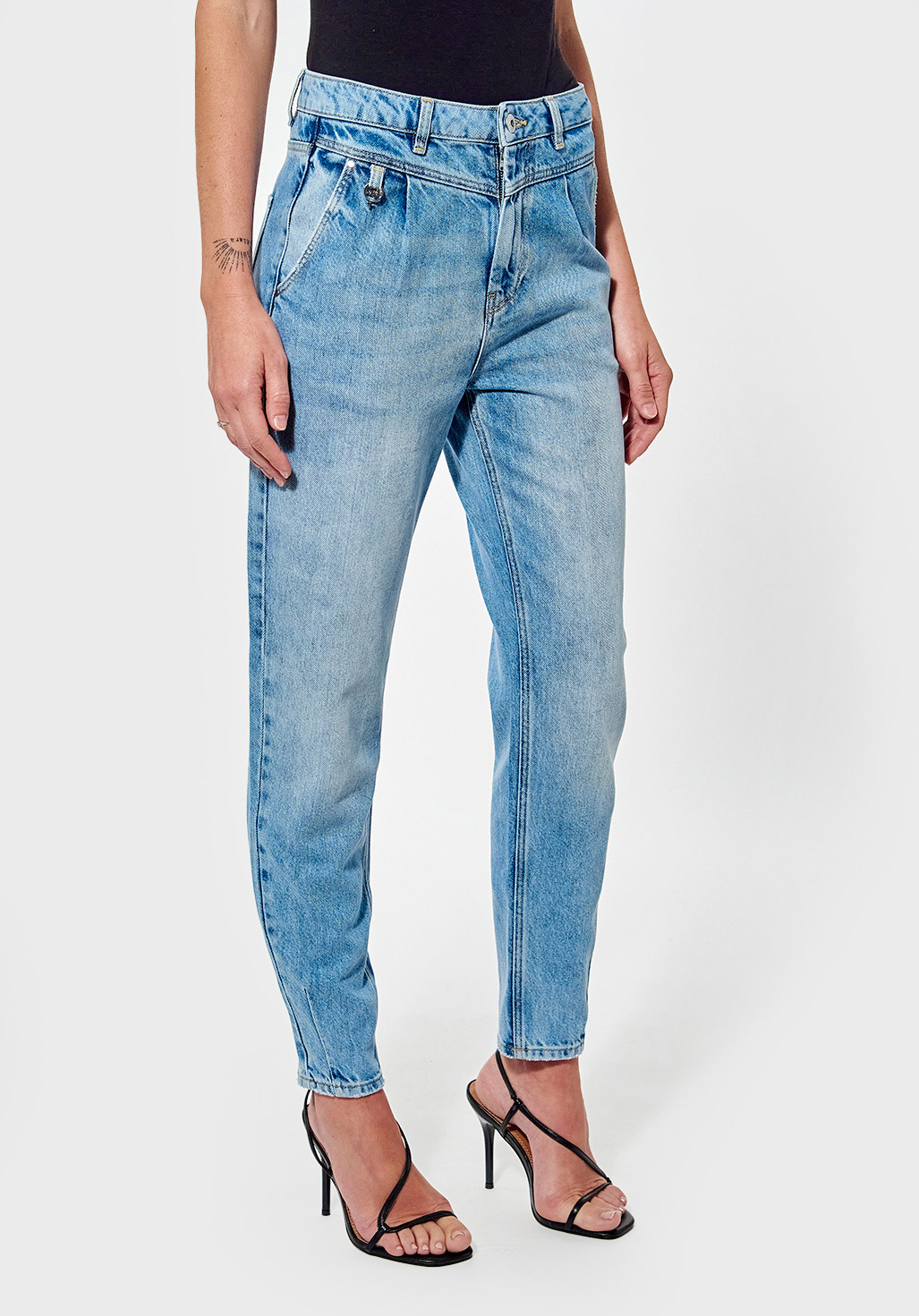 Jean carrot slim femme bleu clair Evita Kaporal