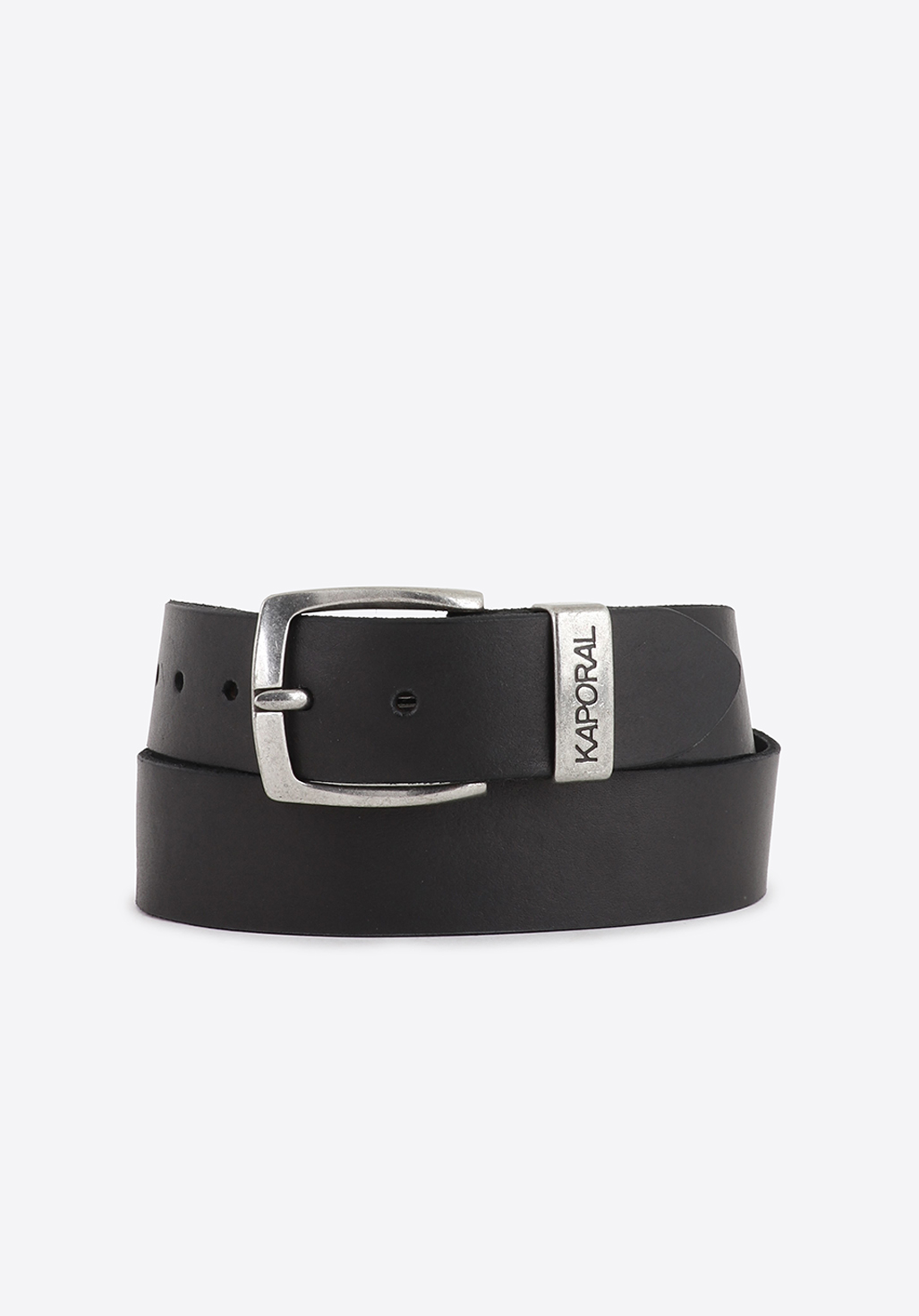 Ceinture en cuir noir Homme Hedas Kaporal
