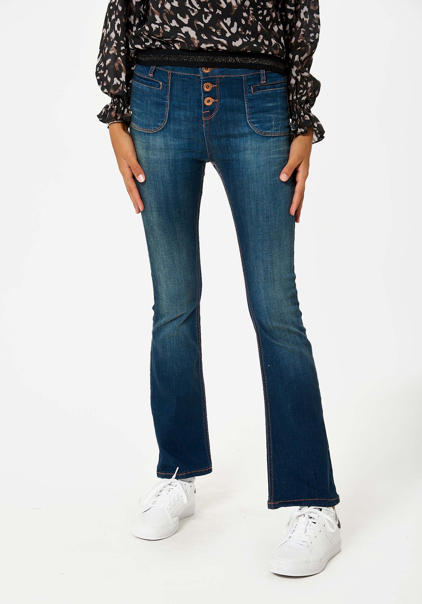 Jean bootcut Fille Icky Kaporal