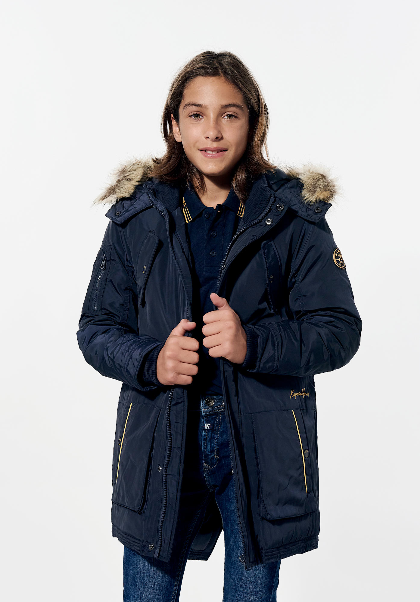 Parka bleue Garcon Jory Kaporal
