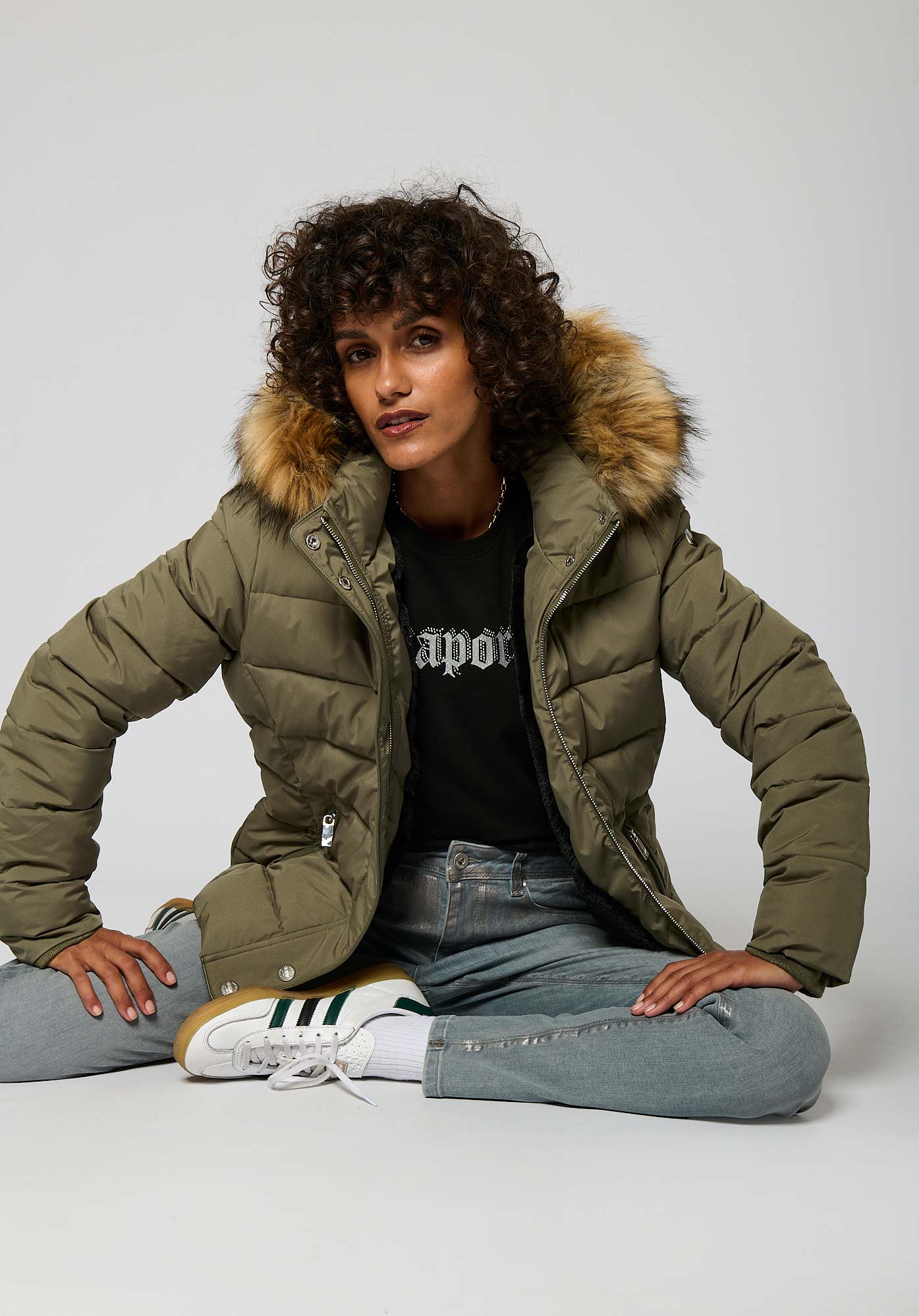 Veste kaporal kaki femme sale