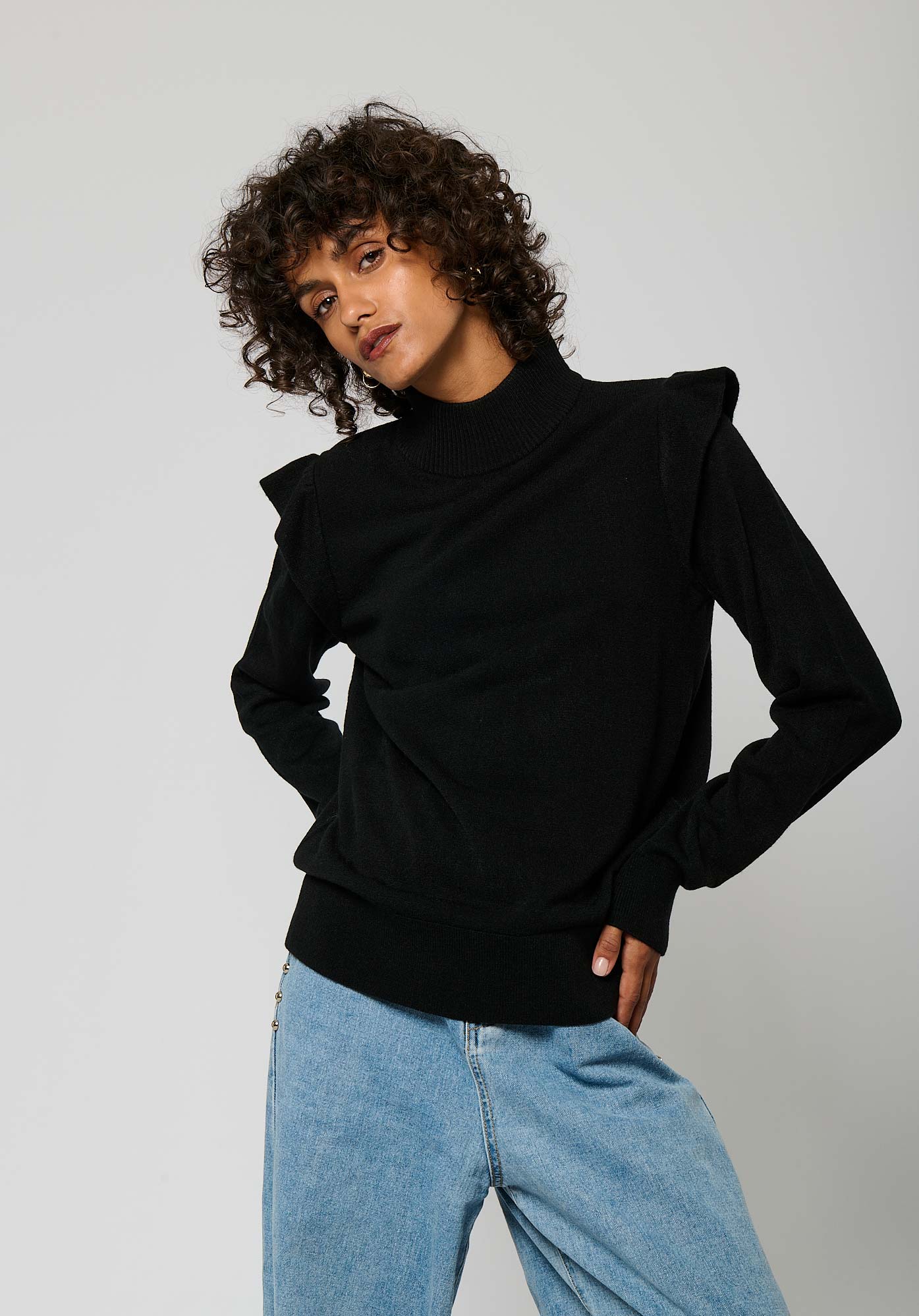 Pull noir Femme Mara Kaporal