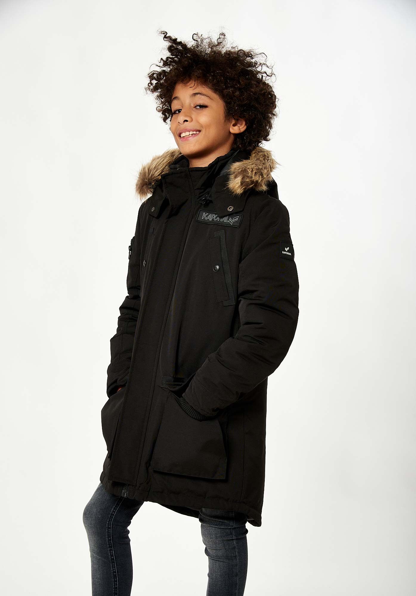 parka noir garcon