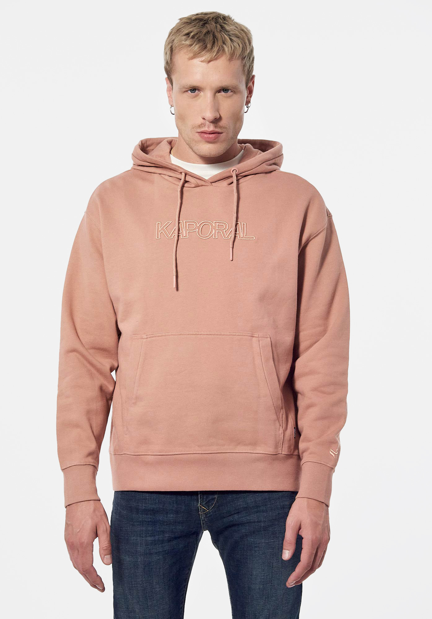 Sweat vieux rose Homme en 100 coton Powel Kaporal