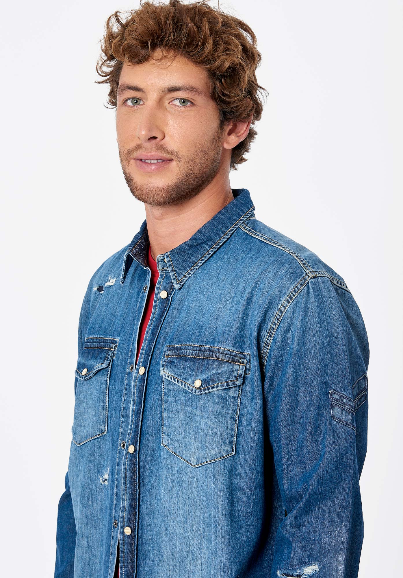Chemise en jean homme kaporal on sale