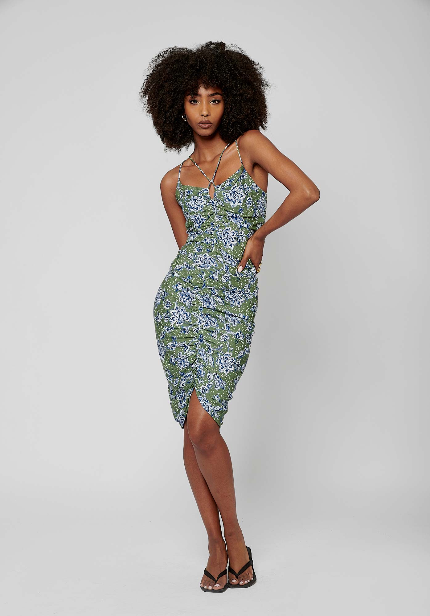 Robe kaki imprime Femme Selek Kaporal