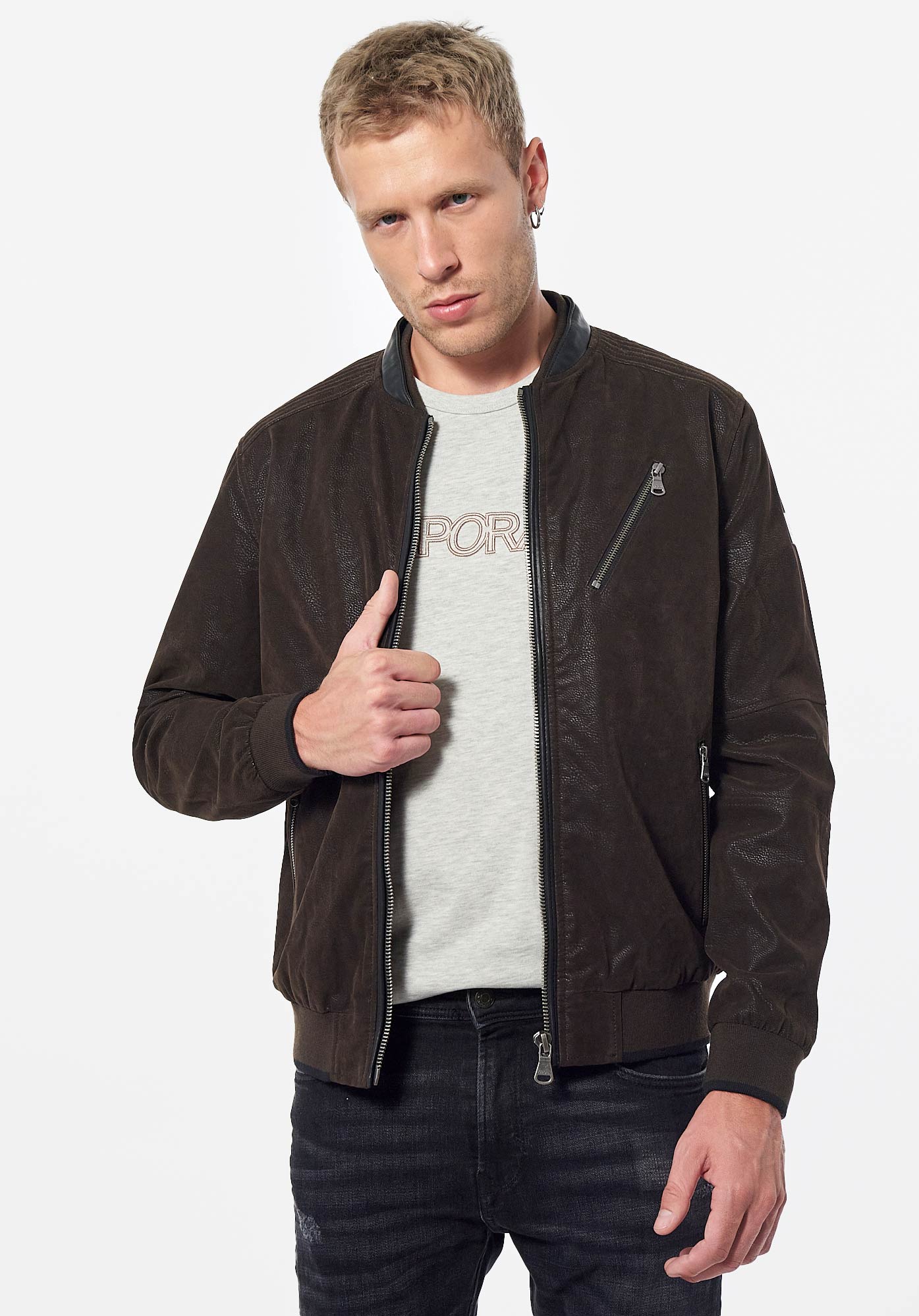 Blouson marron Homme Sigo Kaporal