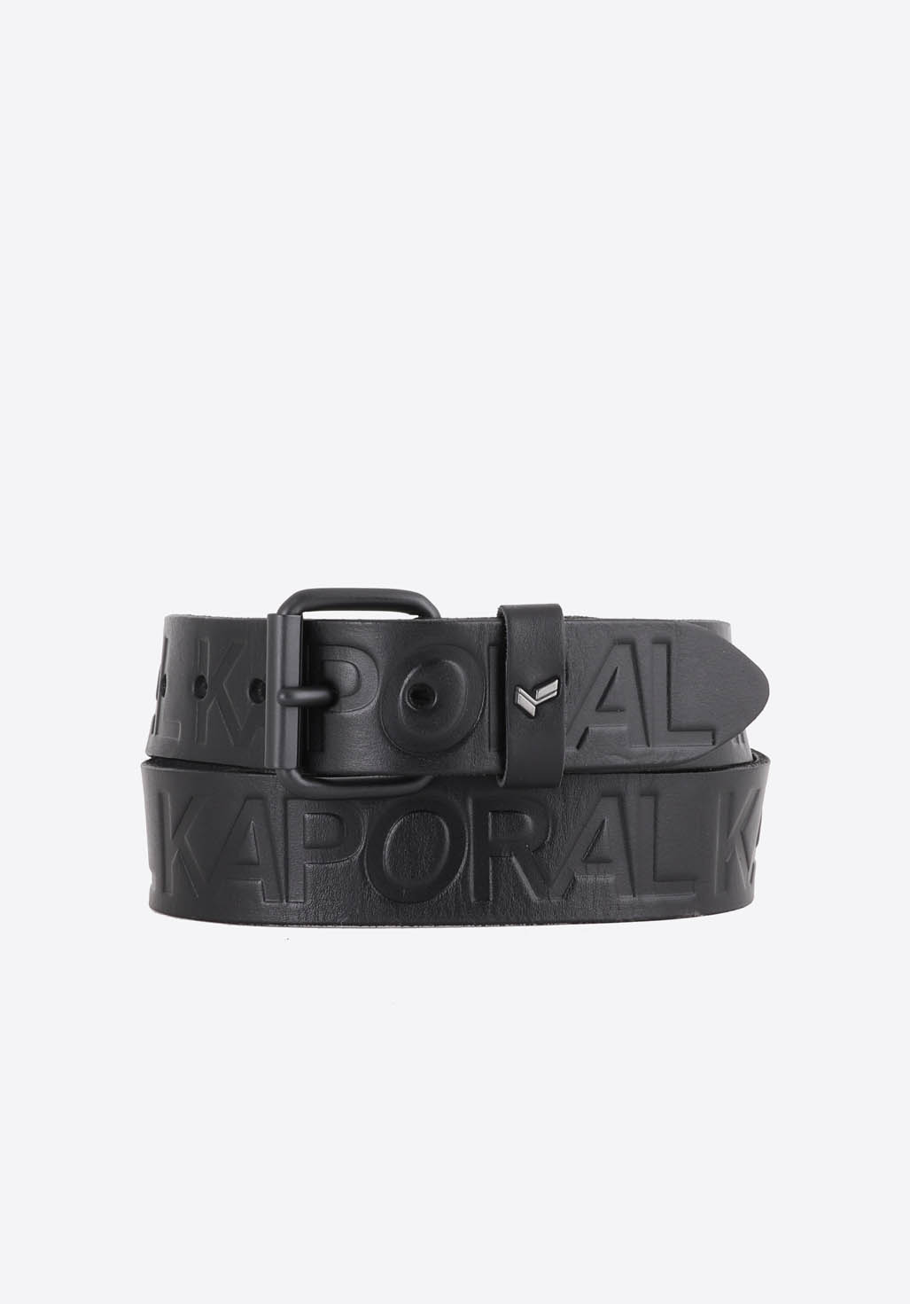 Ceinture en cuir noir Homme Taji Kaporal